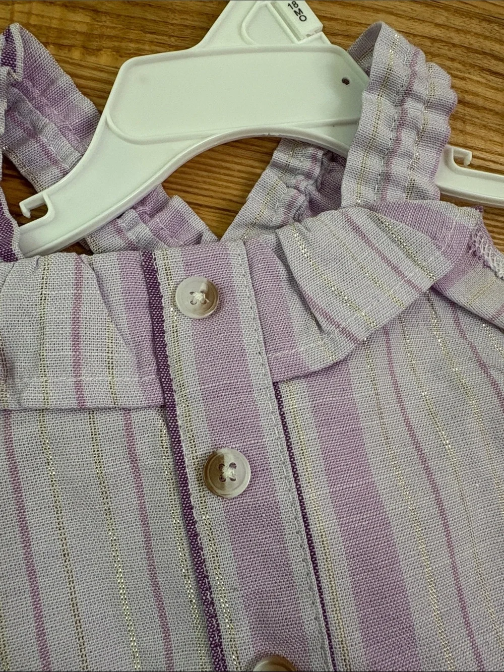NWT btween baby Toddler Girls Lavender Stripe Summer Pants Ruffle Top Set Sz 18m - Picture 5 of 11